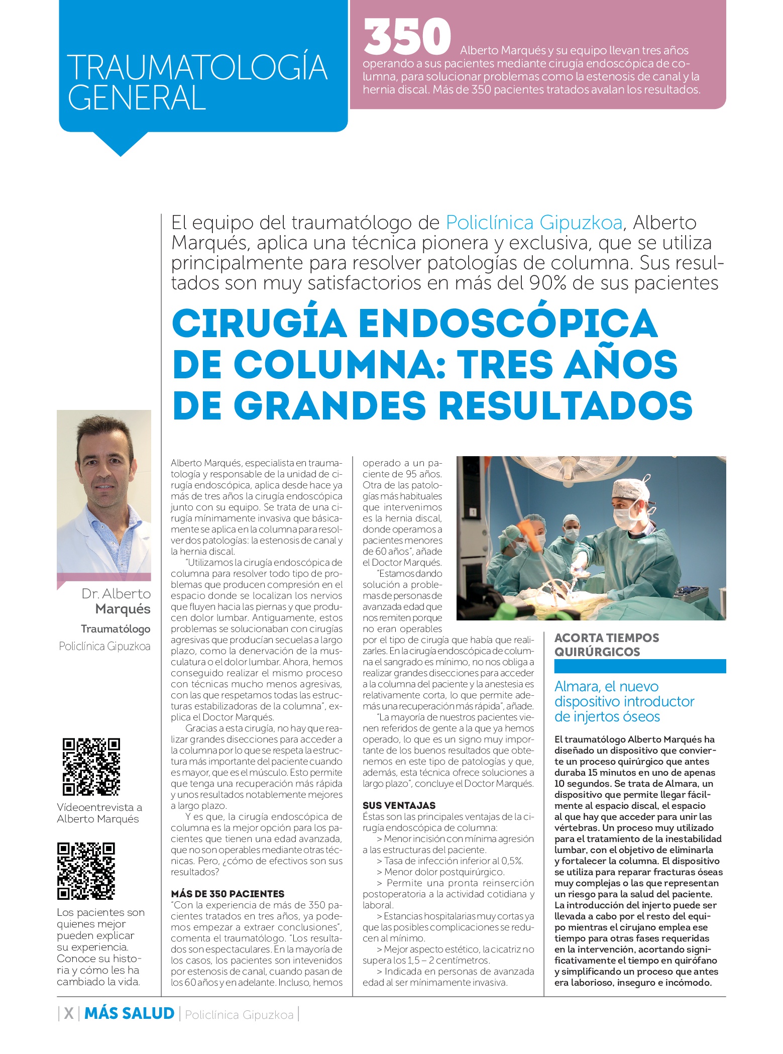 diario vasco suplemento mas salud doctor Alberto Marqués